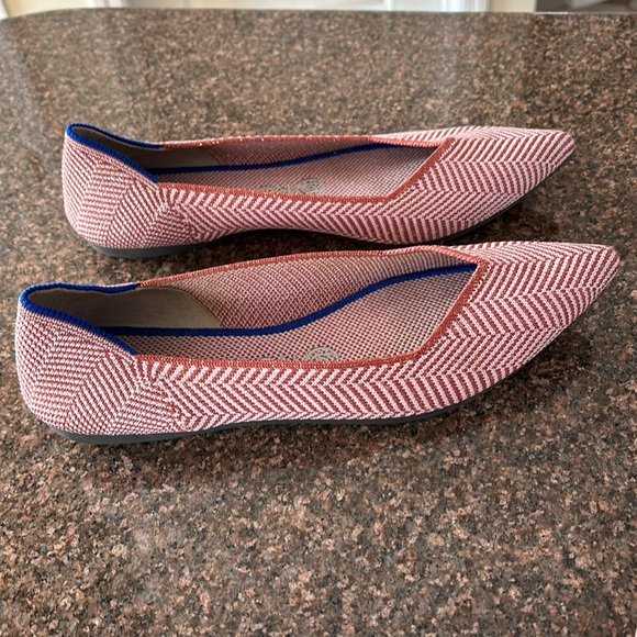 ROTHY’S LADIES AMBER METALLIC HERRING BONE FLATS-8 - Picture 3 of 9